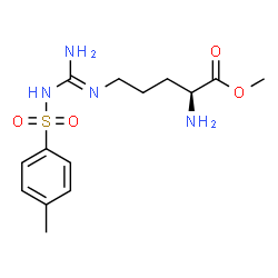 ChemSpider 2D Image | Methyl (E)-N~5~-(amino{[(4-methylphenyl)sulfonyl]amino}methylene)-L-ornithinate | C14H22N4O4S