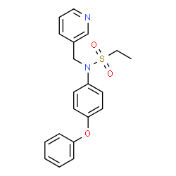 ChemSpider 2D Image | N-(4-Phenoxyphenyl)-N-(3-pyridinylmethyl)ethanesulfonamide | C20H20N2O3S