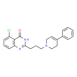 ChemSpider 2D Image | 5-chloro-2-[3-(4-phenyl-3,6-dihydropyridin-1(2H)-yl)propyl]quinazolin-4-ol | C22H22ClN3O