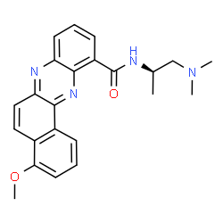 ChemSpider 2D Image | N-[(2R)-1-(Dimethylamino)-2-propanyl]-4-methoxybenzo[a]phenazine-11-carboxamide | C23H24N4O2