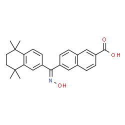 ChemSpider 2D Image | 6-[(E)-(Hydroxyimino)(5,5,8,8-tetramethyl-5,6,7,8-tetrahydro-2-naphthalenyl)methyl]-2-naphthoic acid | C26H27NO3