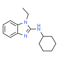 ChemSpider 2D Image | N-Cyclohexyl-1-ethyl-1H-benzimidazol-2-amine | C15H21N3