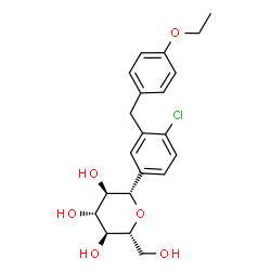 ChemSpider 2D Image | Dapagliflozin | C21H25ClO6