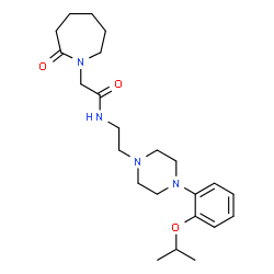 ChemSpider 2D Image | N-{2-[4-(2-Isopropoxyphenyl)-1-piperazinyl]ethyl}-2-(2-oxo-1-azepanyl)acetamide | C23H36N4O3