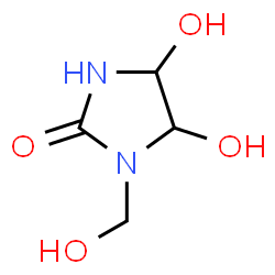 ChemSpider 2D Image | 4,5-Dihydroxy-1-(hydroxymethyl)-2-imidazolidinone | C4H8N2O4