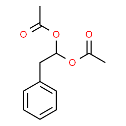 ChemSpider 2D Image | 2-Phenyl-1,1-ethanediyl diacetate | C12H14O4
