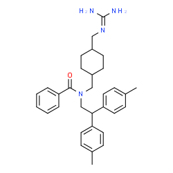 ChemSpider 2D Image | N-[2,2-Bis(4-methylphenyl)ethyl]-N-[(4-{[(diaminomethylene)amino]methyl}cyclohexyl)methyl]benzamide | C32H40N4O