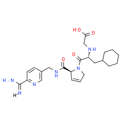 ChemSpider 2D Image | 2-((R)-1-((S)-2-(N-(6-CARBAMIMIDOYLPYRIDIN-3-YL)METHYLCARBAMOYL)-2H-PYRROL-1(5H)-YL)-3-CYCLOHEXYL-1-OXOPROPAN-2-YLAMINO)ACETIC ACID | C23H32N6O4