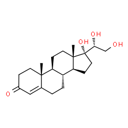 ChemSpider 2D Image | 4-Pregnene-17alpha,20beta,21-triol-3-one | C21H32O4