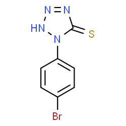 ChemSpider 2D Image | 1-(4-Bromophenyl)-1H-tetrazole-5-thiol | C7H5BrN4S
