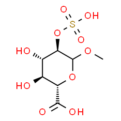 ChemSpider 2D Image | Methyl 2-O-sulfo-D-glucopyranosiduronic acid | C7H12O10S