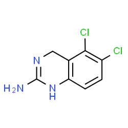 ChemSpider 2D Image | 5,6-Dichloro-1,4-dihydro-2-quinazolinamine | C8H7Cl2N3