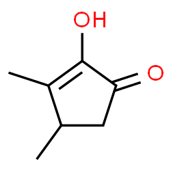 ChemSpider 2D Image | 2-Hydroxy-3,4-dimethyl-2-cyclopenten-1-one | C7H10O2