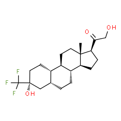 ChemSpider 2D Image | (3alpha,5beta)-3,21-Dihydroxy-3-(trifluoromethyl)-19-norpregnan-20-one | C21H31F3O3
