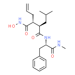 ChemSpider 2D Image | (2S,3R)-2-Allyl-N~1~-hydroxy-3-isobutyl-N~4~-[(2S)-1-(methylamino)-1-oxo-3-phenyl-2-propanyl]succinamide | C21H31N3O4
