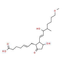ChemSpider 2D Image | (5E,12xi,13E)-11,15-Dihydroxy-20-methoxy-16-methyl-9-oxoprosta-5,13-dien-1-oic acid | C22H36O6