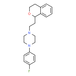 ChemSpider 2D Image | 1-[2-(3,4-Dihydro-1H-isochromen-1-yl)ethyl]-4-(4-fluorophenyl)piperazine | C21H25FN2O