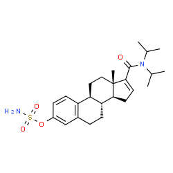 ChemSpider 2D Image | 17-(Diisopropylcarbamoyl)estra-1,3,5(10),16-tetraen-3-yl sulfamate | C25H36N2O4S
