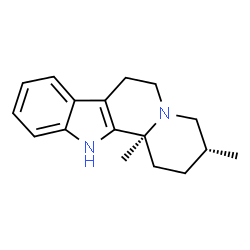 ChemSpider 2D Image | (3R,12bS)-3,12b-Dimethyl-1,2,3,4,6,7,12,12b-octahydroindolo[2,3-a]quinolizine | C17H22N2