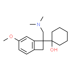 ChemSpider 2D Image | 1-{7-[(Dimethylamino)methyl]-4-methoxybicyclo[4.2.0]octa-1,3,5-trien-7-yl}cyclohexanol | C18H27NO2