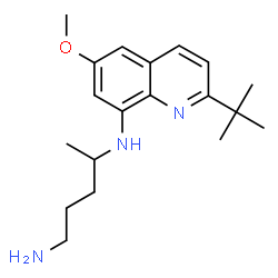 ChemSpider 2D Image | N~4~-(2-tert-butyl-6-methoxyquinolin-8-yl)pentane-1,4-diamine | C19H29N3O