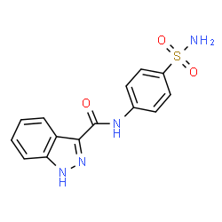 ChemSpider 2D Image | N-(4-Sulfamoylphenyl)-1H-indazole-3-carboxamide | C14H12N4O3S