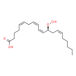 ChemSpider 2D Image | (5Z,8Z,10Z,12S,14Z)-12-Hydroperoxy-5,8,10,14-icosatetraenoic acid | C20H32O4