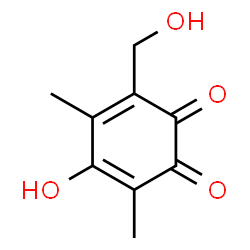 ChemSpider 2D Image | 4-Hydroxy-6-(hydroxymethyl)-3,5-dimethyl-1,2-benzoquinone | C9H10O4