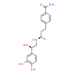 ChemSpider 2D Image | 4-[(3R)-3-{[(2R)-2-(3,4-Dihydroxyphenyl)-2-hydroxyethyl]amino}butyl]benzamide | C19H24N2O4