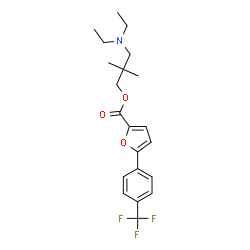 ChemSpider 2D Image | 3-(Diethylamino)-2,2-dimethylpropyl 5-[4-(trifluoromethyl)phenyl]-2-furoate | C21H26F3NO3