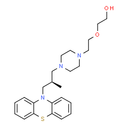 ChemSpider 2D Image | 2-(2-{4-[(2R)-2-Methyl-3-(10H-phenothiazin-10-yl)propyl]-1-piperazinyl}ethoxy)ethanol | C24H33N3O2S