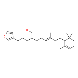 ChemSpider 2D Image | (5E)-2-[3-(3-Furyl)propyl]-6-methyl-8-(2,6,6-trimethyl-2-cyclohexen-1-yl)-5-octen-1-ol | C25H40O2