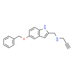 ChemSpider 2D Image | N-{[5-(Benzyloxy)-1H-indol-2-yl]methyl}-2-propyn-1-amine | C19H18N2O