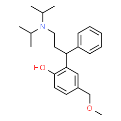 ChemSpider 2D Image | 2-[3-(Diisopropylamino)-1-phenylpropyl]-4-(methoxymethyl)phenol | C23H33NO2