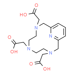 ChemSpider 2D Image | 3,6,9,15-tetraazabicyclo(9.3.1)pentadeca-1(15),11,13-triene-3,6,9-triacetic acid | C17H24N4O6