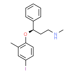 ChemSpider 2D Image | (3R)-3-(4-Iodo-2-methylphenoxy)-N-methyl-3-phenyl-1-propanamine | C17H20INO
