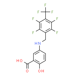 ChemSpider 2D Image | 2-hydroxy-5-(2,3,5,6-tetrafluoro-4-trifluoromethyl-benzylamino)benzoic acid | C15H8F7NO3