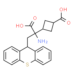 ChemSpider 2D Image | 3-[1-Amino-1-carboxy-2-(9H-thioxanthen-9-yl)ethyl]cyclobutanecarboxylic acid | C21H21NO4S
