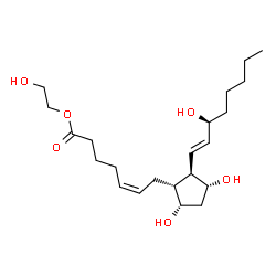 ChemSpider 2D Image | 2-Hydroxyethyl (5Z,9alpha,11alpha,13E,15S)-9,11,15-trihydroxyprosta-5,13-dien-1-oate | C22H38O6