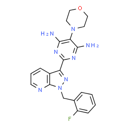ChemSpider 2D Image | BAY 41-8543 | C21H21FN8O