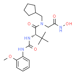 ChemSpider 2D Image | N-[(2-Methoxyphenyl)carbamoyl]-3-methyl-L-valyl-N~2~-(cyclopentylmethyl)-N-hydroxyglycinamide | C22H34N4O5