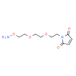 ChemSpider 2D Image | 1-(2-{2-[2-(Aminooxy)ethoxy]ethoxy}ethyl)-1H-pyrrole-2,5-dione | C10H16N2O5