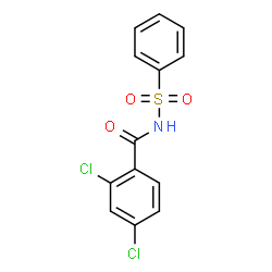 ChemSpider 2D Image | 2,4-Dichloro-N-(phenylsulfonyl)benzamide | C13H9Cl2NO3S
