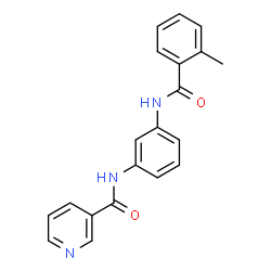 ChemSpider 2D Image | N-{3-[(2-Methylbenzoyl)amino]phenyl}nicotinamide | C20H17N3O2