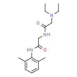 ChemSpider 2D Image | N,N-Diethylglycyl-N-(2,6-dimethylphenyl)glycinamide | C16H25N3O2