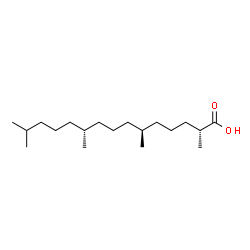 ChemSpider 2D Image | (2R,6S,10R)-2,6,10,14-Tetramethylpentadecanoic acid | C19H38O2