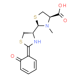 ChemSpider 2D Image | (2R,2'Z,4R,4'R)-3-Methyl-2'-(6-oxo-2,4-cyclohexadien-1-ylidene)-2,4'-bi-1,3-thiazolidine-4-carboxylic acid | C14H16N2O3S2