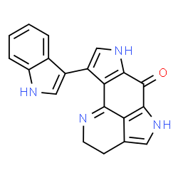 ChemSpider 2D Image | 9-(1H-Indol-3-yl)-2,3,5,7-tetrahydro-6H-dipyrrolo[4,3,2-de:2',3'-h]quinolin-6-one | C20H14N4O