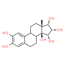 ChemSpider 2D Image | (8xi,9xi,14beta,15alpha,16alpha,17alpha)-Estra-1(10),2,4-triene-2,3,14,15,16,17-hexol | C18H24O6