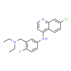 ChemSpider 2D Image | 7-Chloro-N-{3-[(diethylamino)methyl]-4-fluorophenyl}-4-quinolinamine | C20H21ClFN3